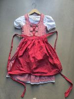 Dirndl Kleid rot weiss kariert mit Bluse Grösse 110