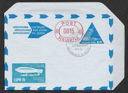 Flugpost Aerogramm Nr. 105 Sonderstempel 57 LUPO Luzern 1975