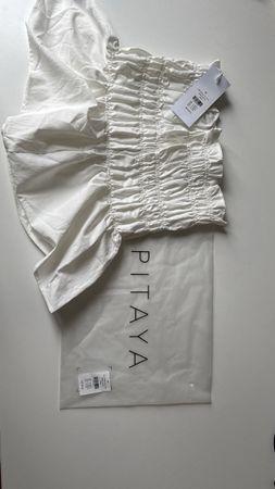 Weisses off-shoulder Pitaya (Elena Bandeau) Top Gr. M