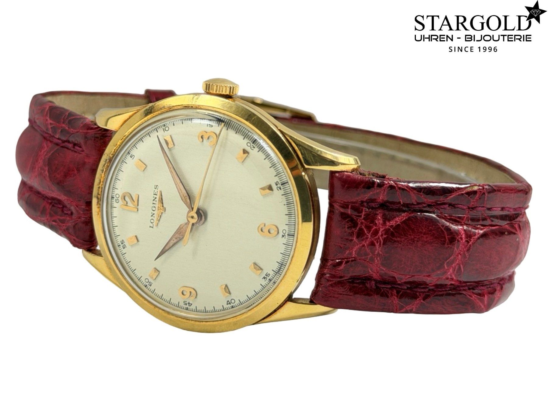 Longines Orologi: Longines Handaufzug Vintage Gold – Usato da Zürich venduto da Stargold-Uhren 1