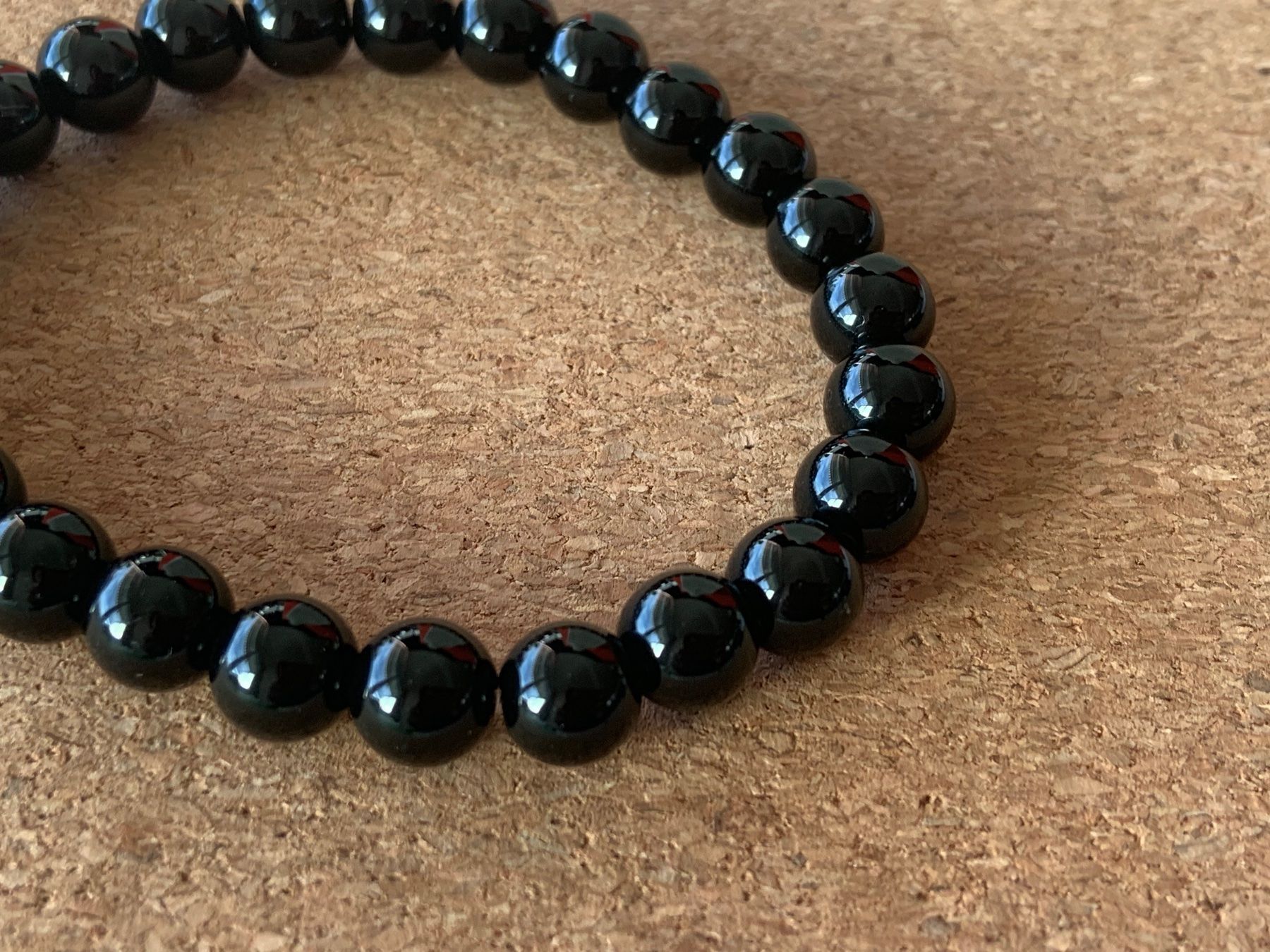 Armbänder & -reifen: Stein-Armband schwarz  (20 cm) – Neu (gemäss Beschreibung) aus Laufen von Bellebellezza 2