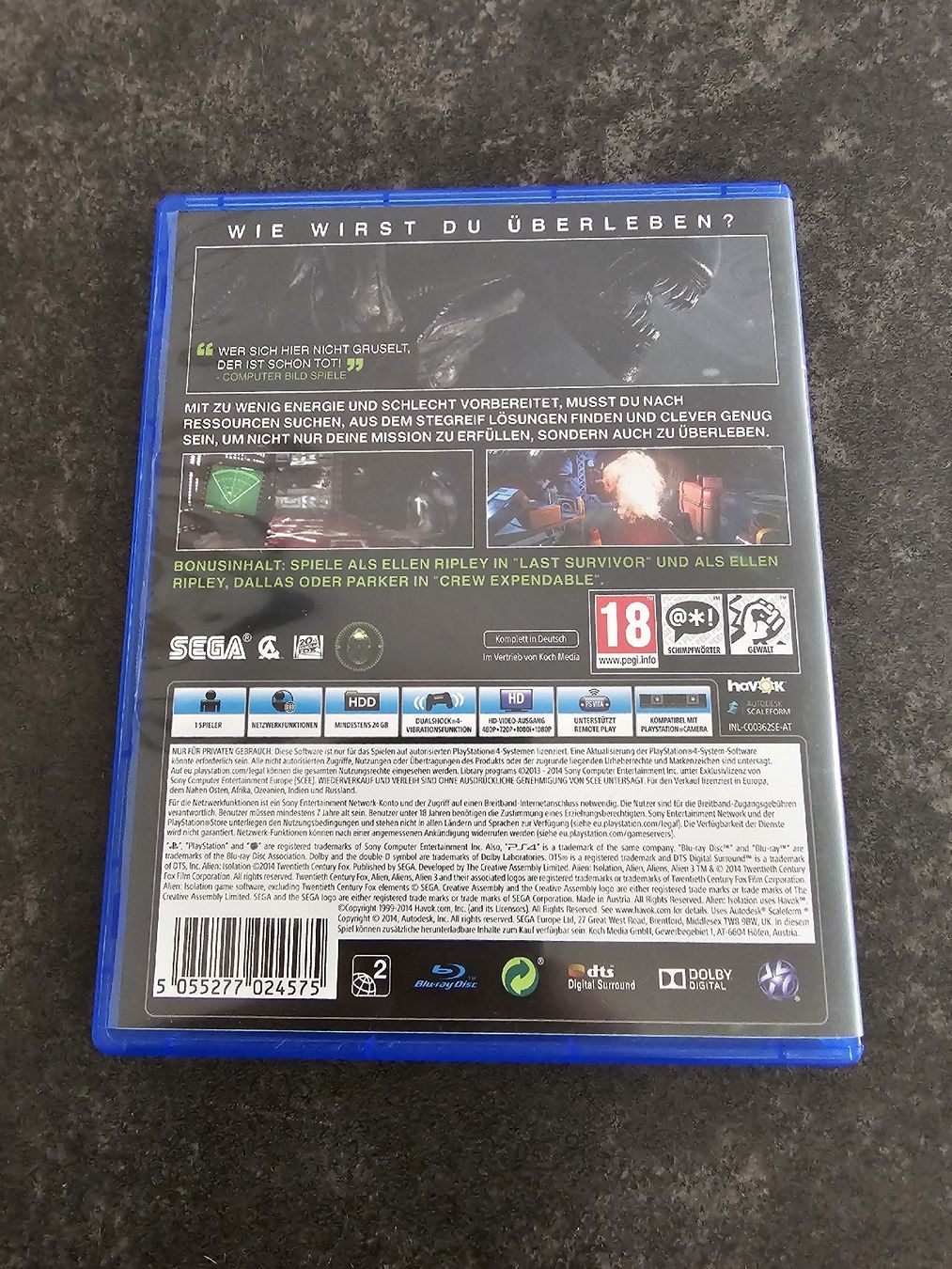 Sony Spiele: PS4 Alien Isolation - Ripley Edition – Neu (gemäss Beschreibung) aus Emmenbrücke von  1