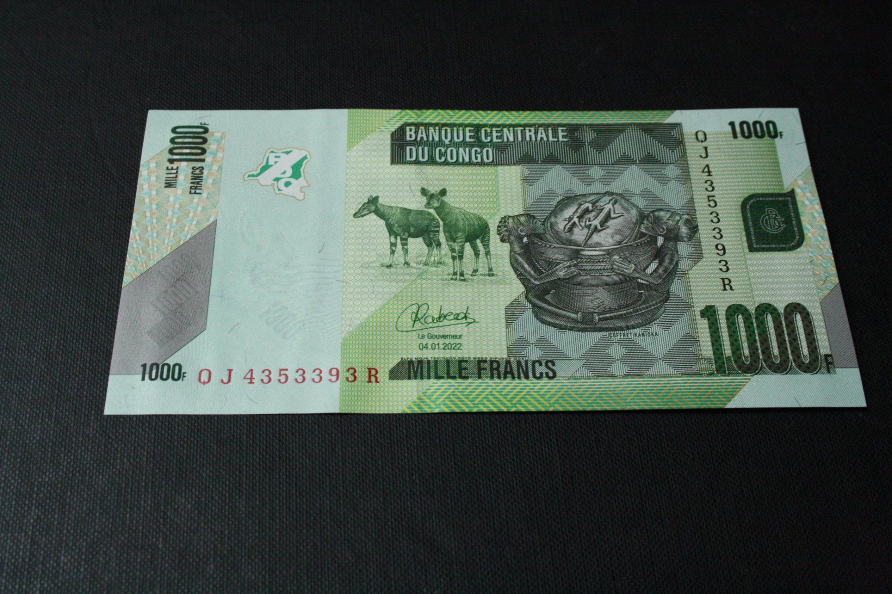 Banconote: UNC Congo 1 000 Francs  2022 – Nuovo (secondo la descrizione) da Cormondrèche venduto da Hermes.monnaies