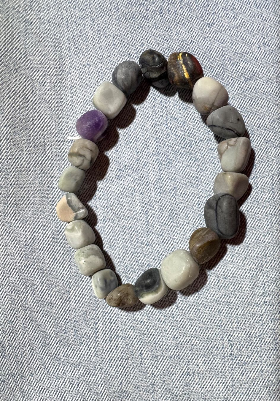 Bracelets: TOP Armband.   Kieselstein oder Jaspis – Neuf avec emballage d'origine à Leuggern par gemshow 8