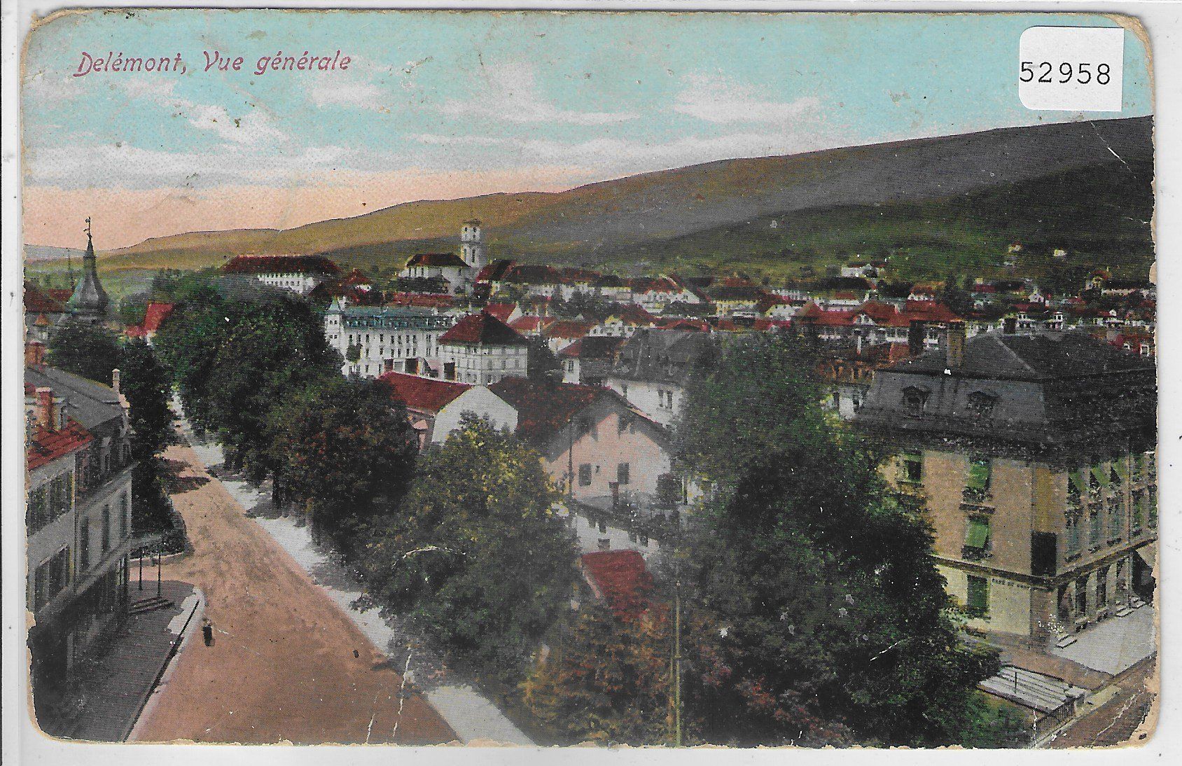 Cartoline postali: Delemont - Vue generale – Difettoso da Ettingen venduto da Kartenplanet