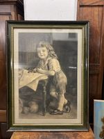 Charmant portrait encadré d'enfant, parfait pour décor!