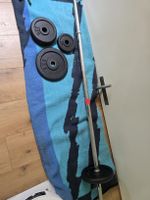 Langhantelstange mit Gewichtscheiben 1, 3 und 5 kg gebraucht