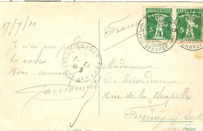Cartoline postali: Rapperswil + 1910 – Usato da Emmenbrücke venduto da teestube 1