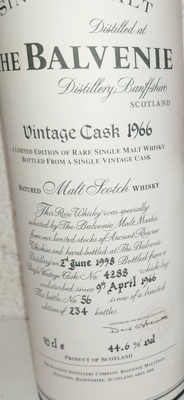 Balvenie Bevande alcoliche: The Balvenie 1966 – Nuovo e nell'imballaggio originale da Thun venduto da Brumchli 1