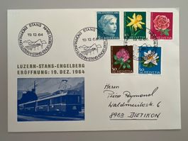 1964 Eröf. Luzer-Stans-Engelberg PJ Satzbrief