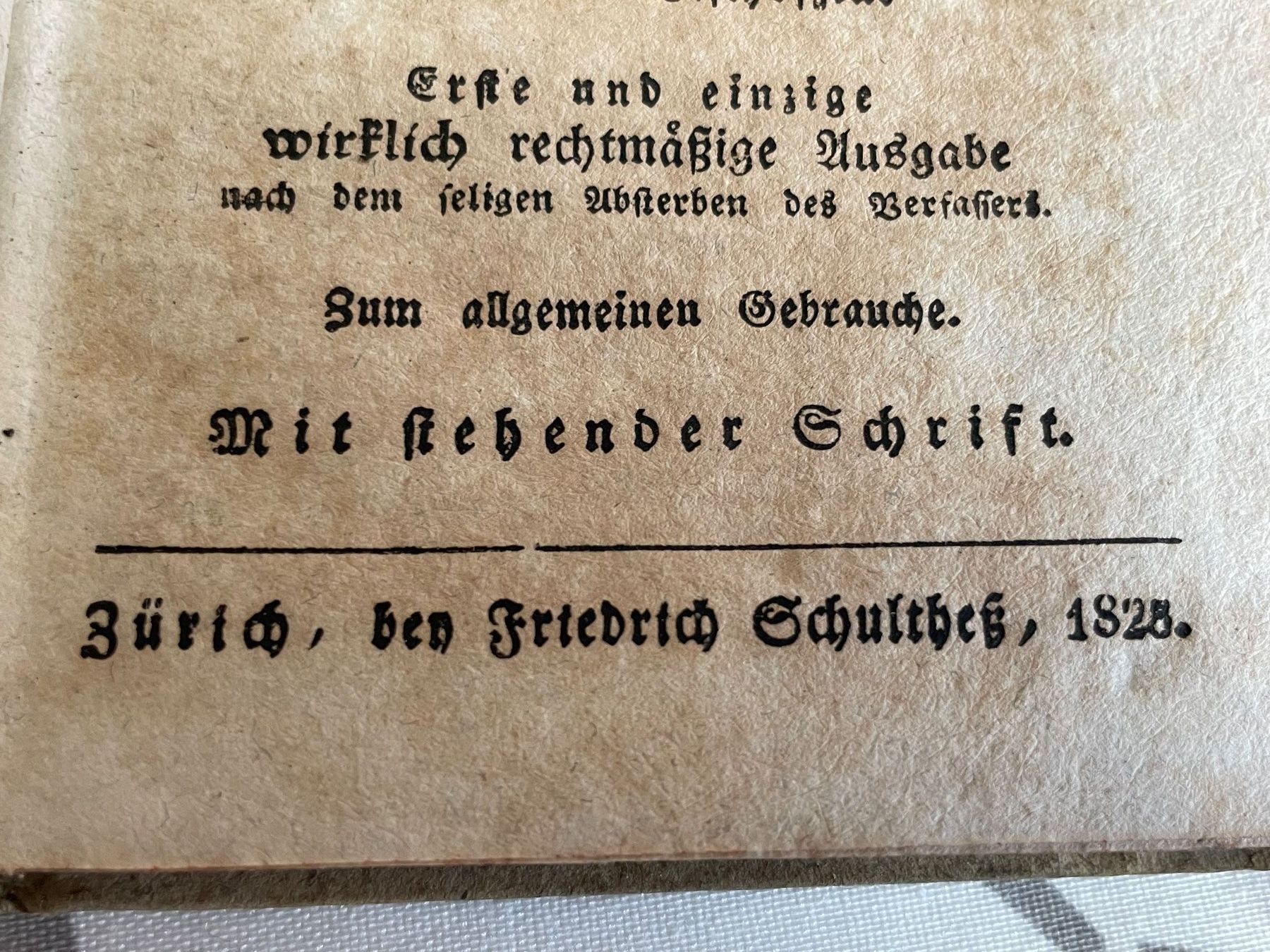 Bücher: Schul- und Hausbüchlein 1825 – Gebraucht aus Rafz von stg101 2