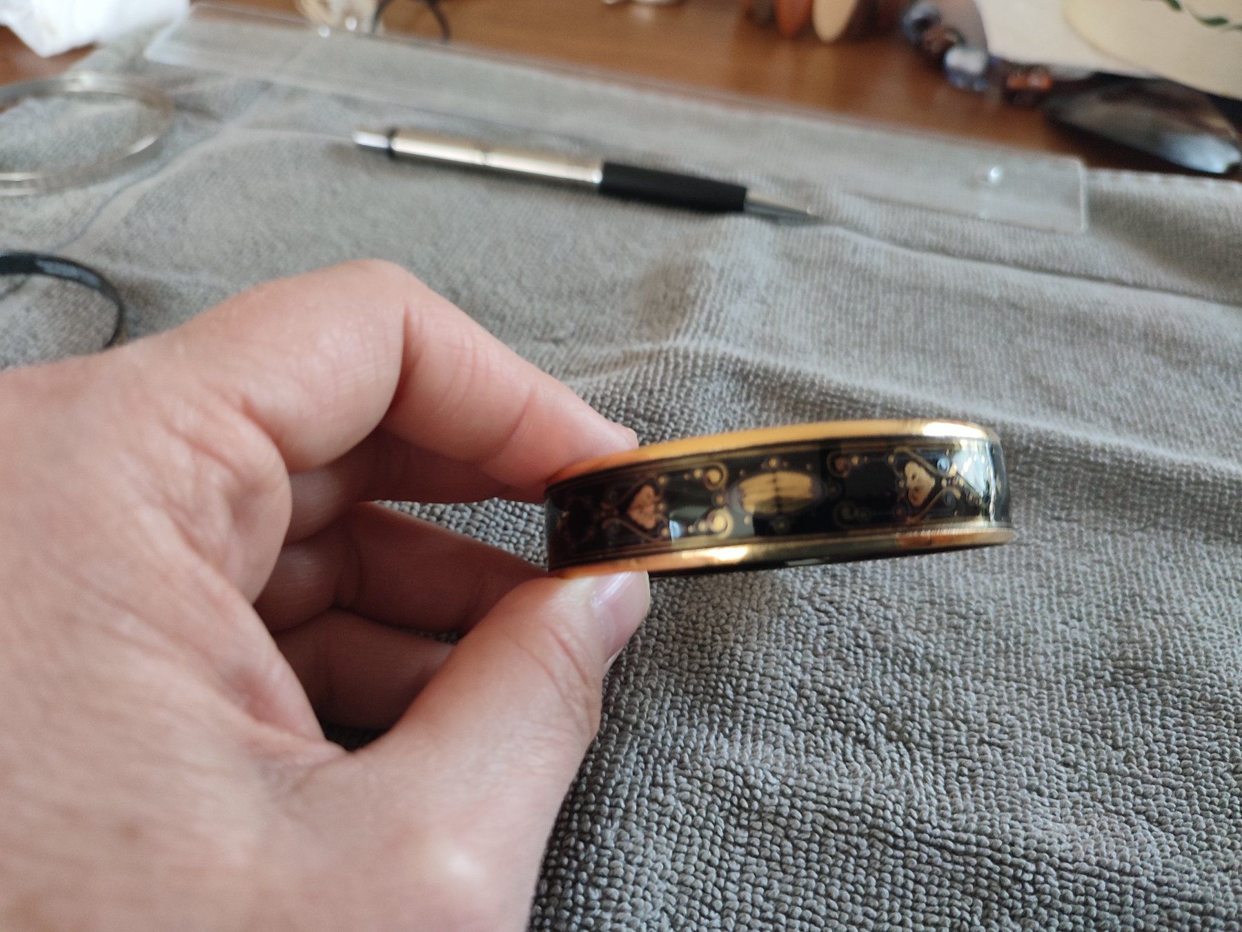 Bracciali & Braccialetti: 2 elegante Emailarmreife – Usato da Winterthur venduto da Priscatg 3