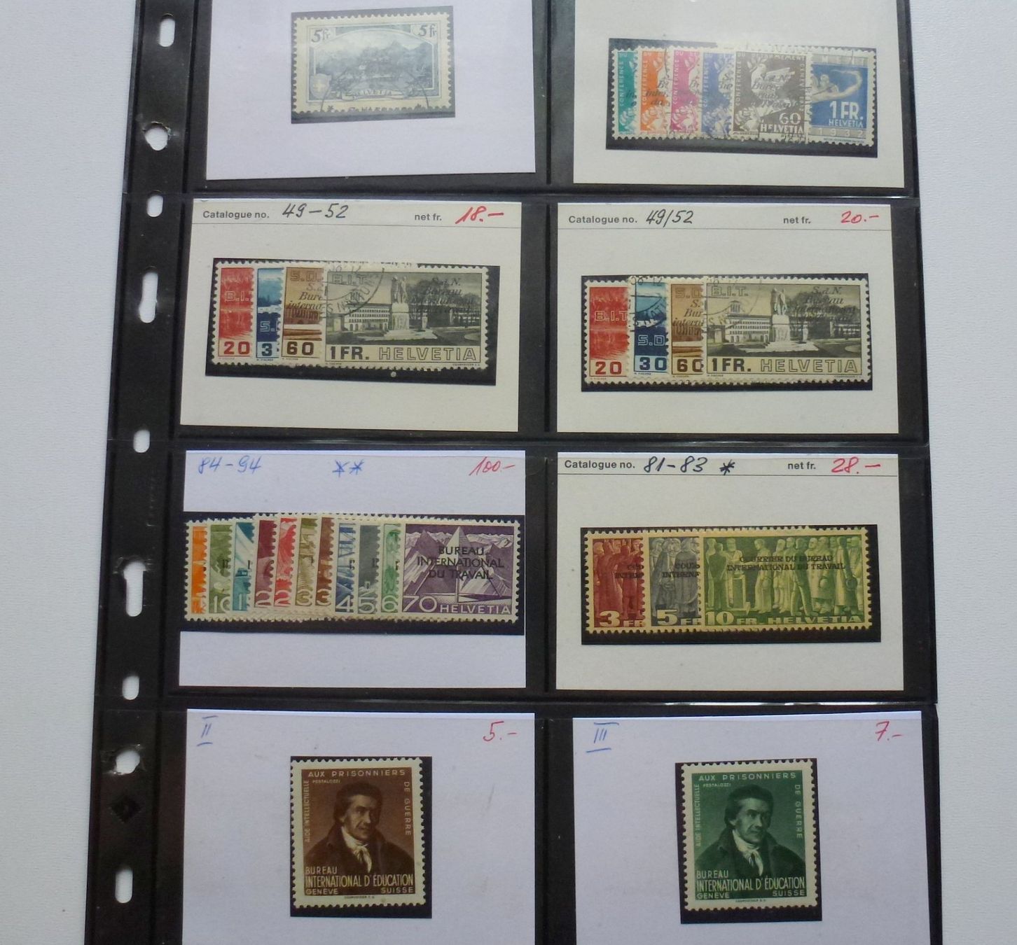 Tutti i francobolli: TOP ++ Dienstmarken / Genfer Ämter Schweiz ab Vorläufer – Usato da Walkringen venduto da Casablanca777 8