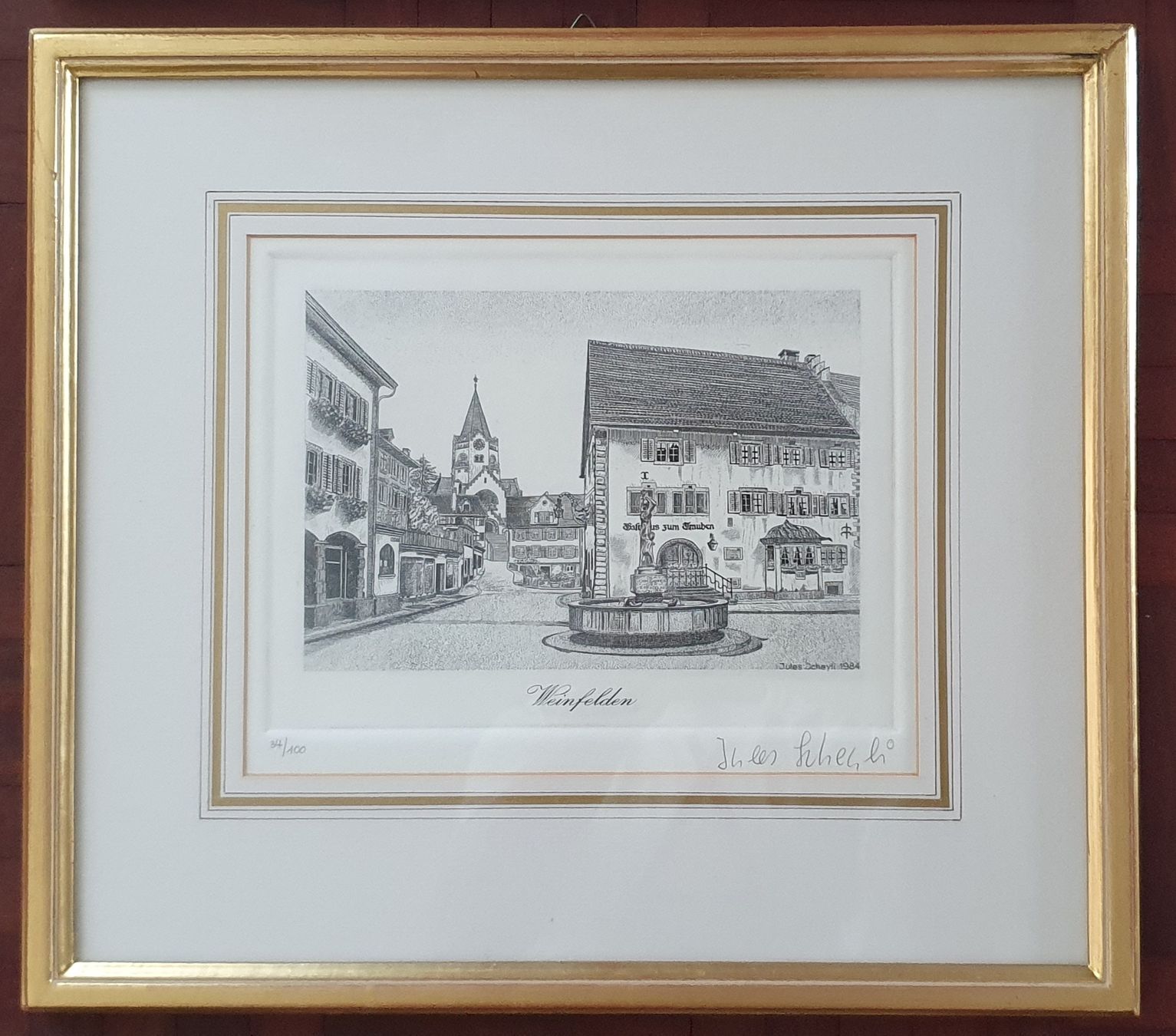 Stiche: 2 Bilder - Stahlstich Weinfelden von Jules Scheyli – Gebraucht aus Kreuzlingen von Rschweiz1 4
