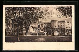 AK Thun, Kaserne mit Soldaten, 1921