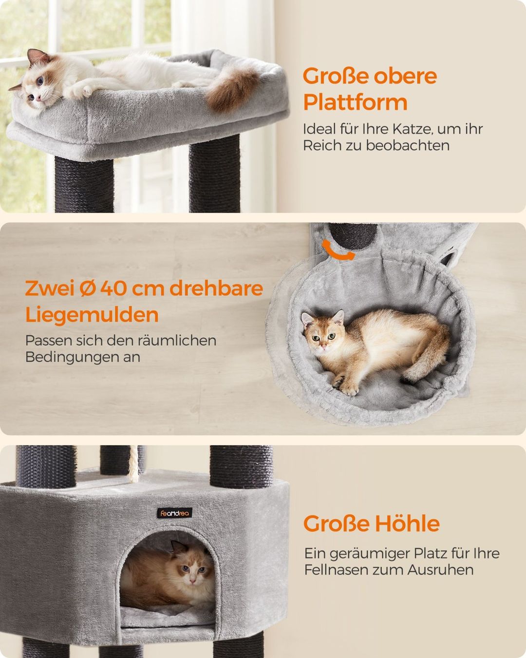 Tiragraffi: Kratzbaum Groß Katzenbaum Plattform Höhle HERMES – Nuovo (secondo la descrizione) da Lachen SZ venduto da MAMORU-MOEBEL 2