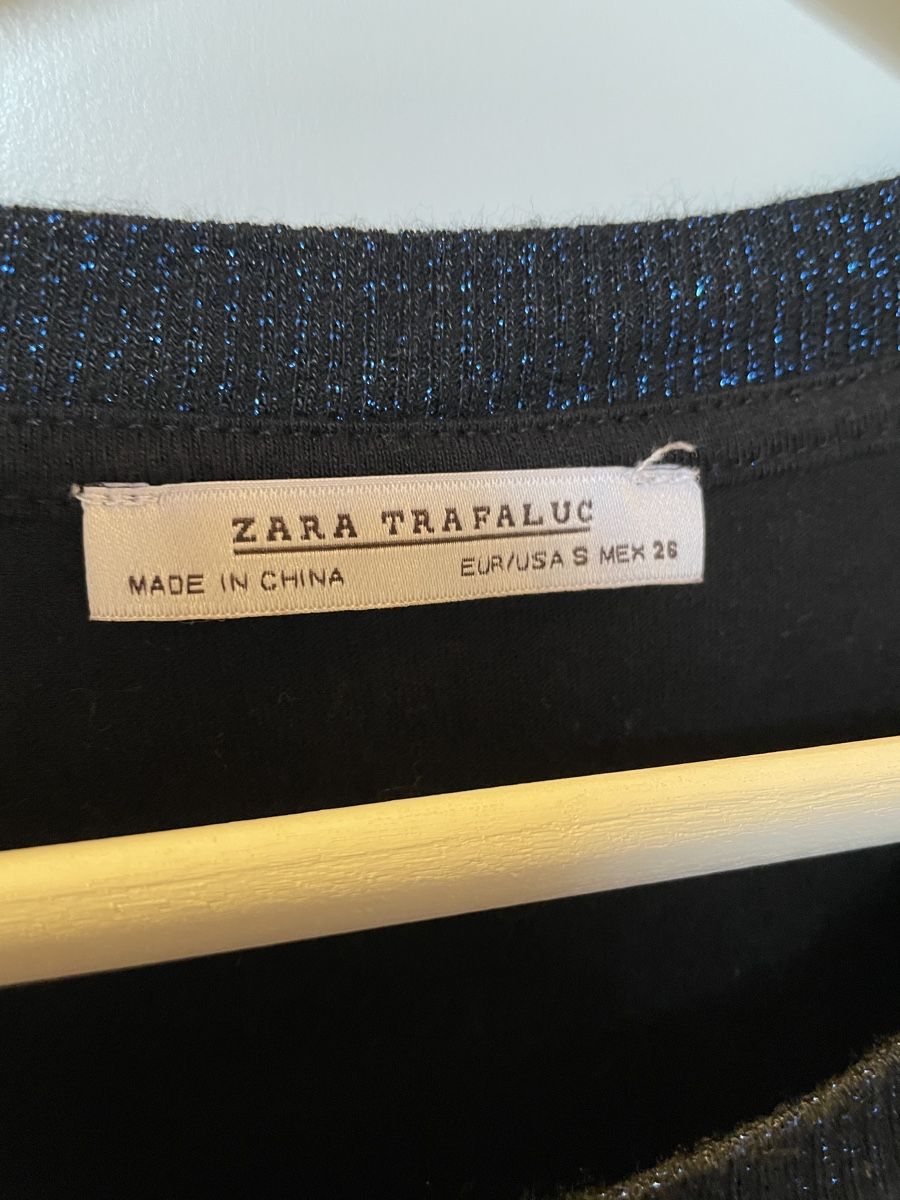 Zara T-Shirts: Tshirt Zara Gr. S blau, Glitzer – Gebraucht aus Münsingen von Secondhand89 1