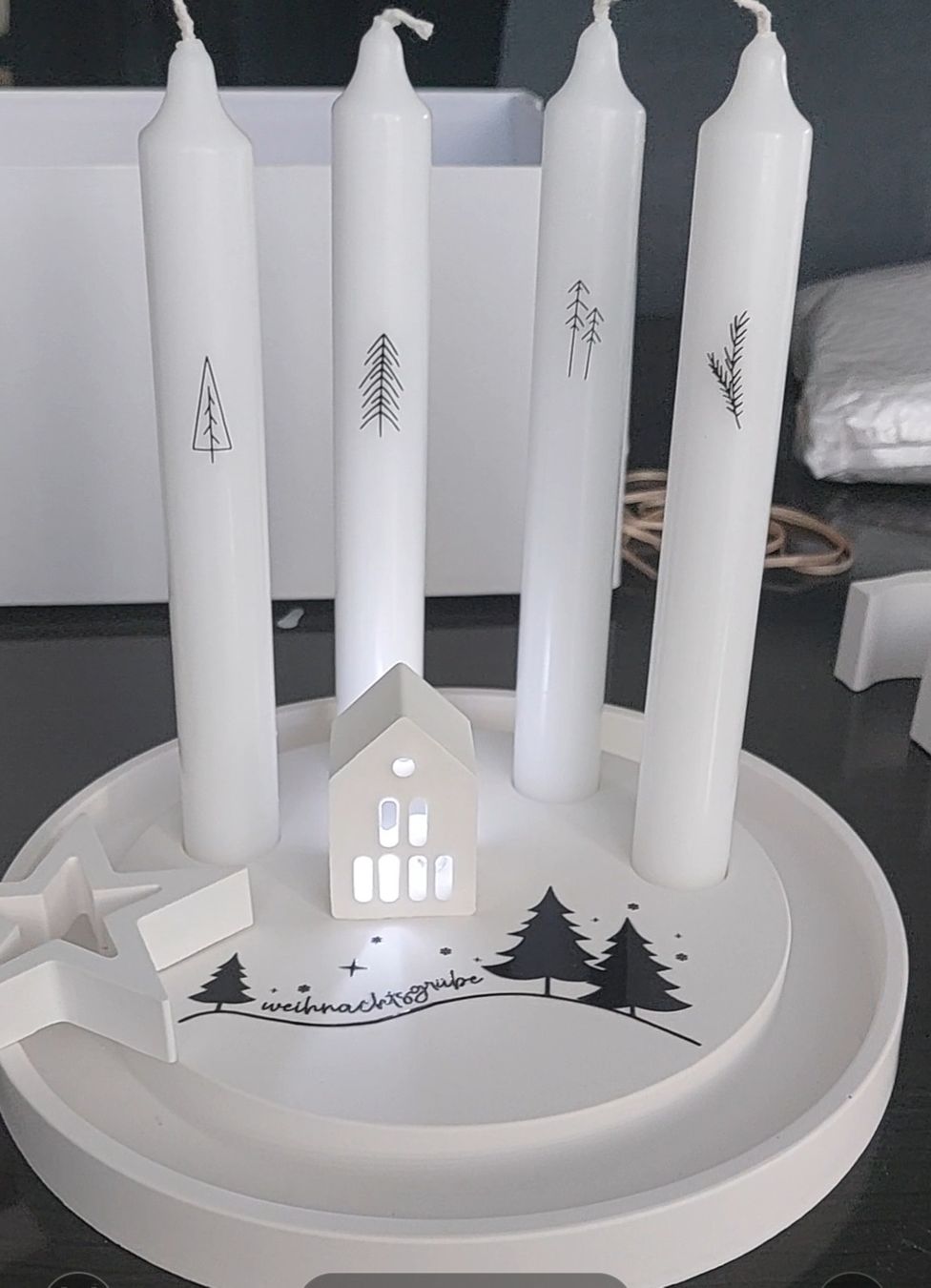 Tutte le decorazioni: Adventskerzen Set weiss mit Deko neu – Nuovo e nell'imballaggio originale da Erlinsbach SO venduto da Inspirierend 4