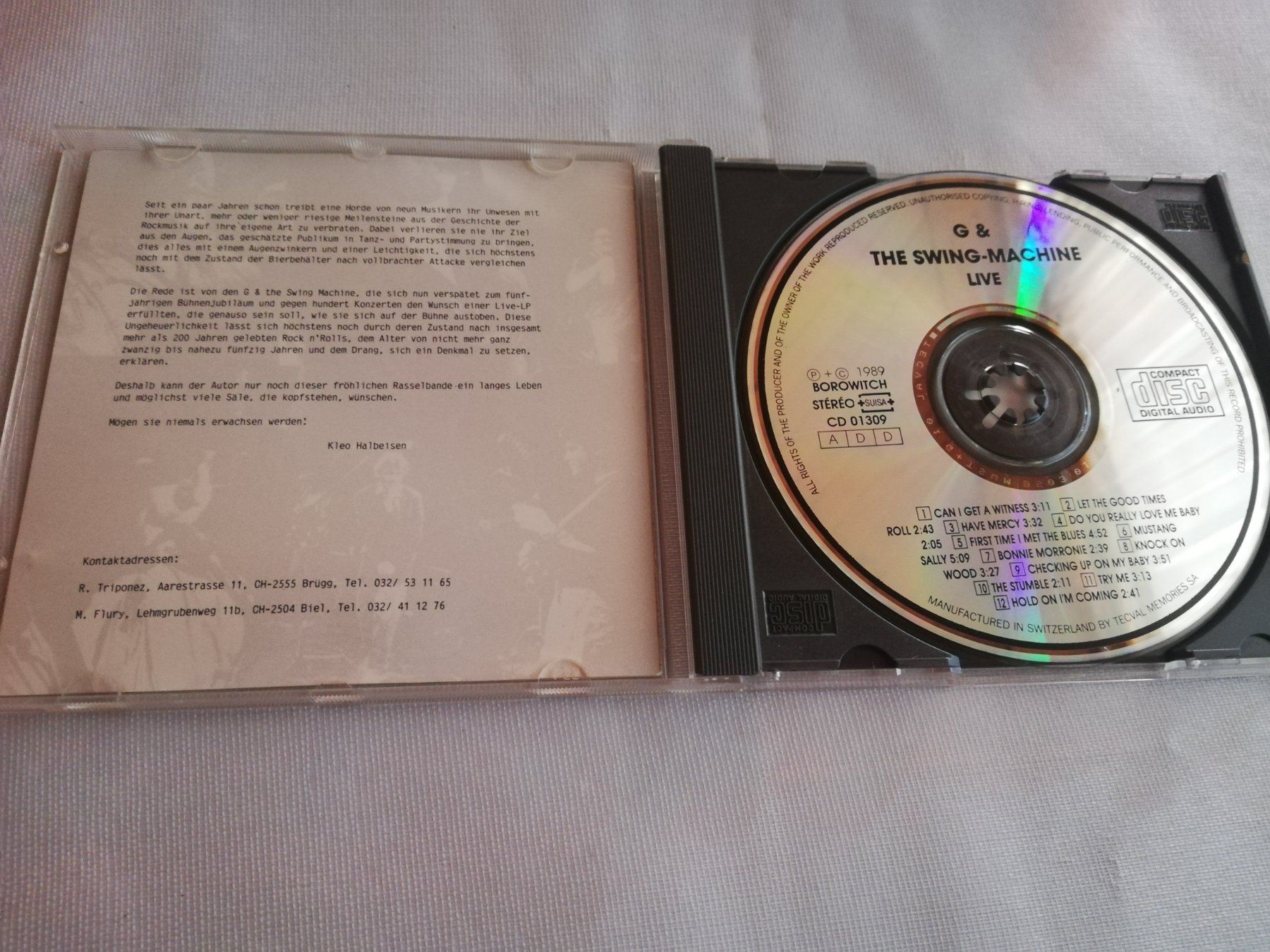 CD: G & THE SWING - MACHINE - LIVE AT THE "AJZ" – Usato da Bern venduto da Vinylsound.ch 2