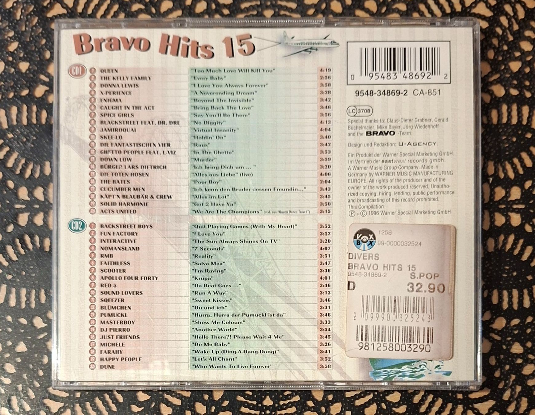 CDs: Bravo Hits 15, Doppel CD, 1996, Hit Compilation, Sampler – D'occasion à Amriswil par Celini3 1
