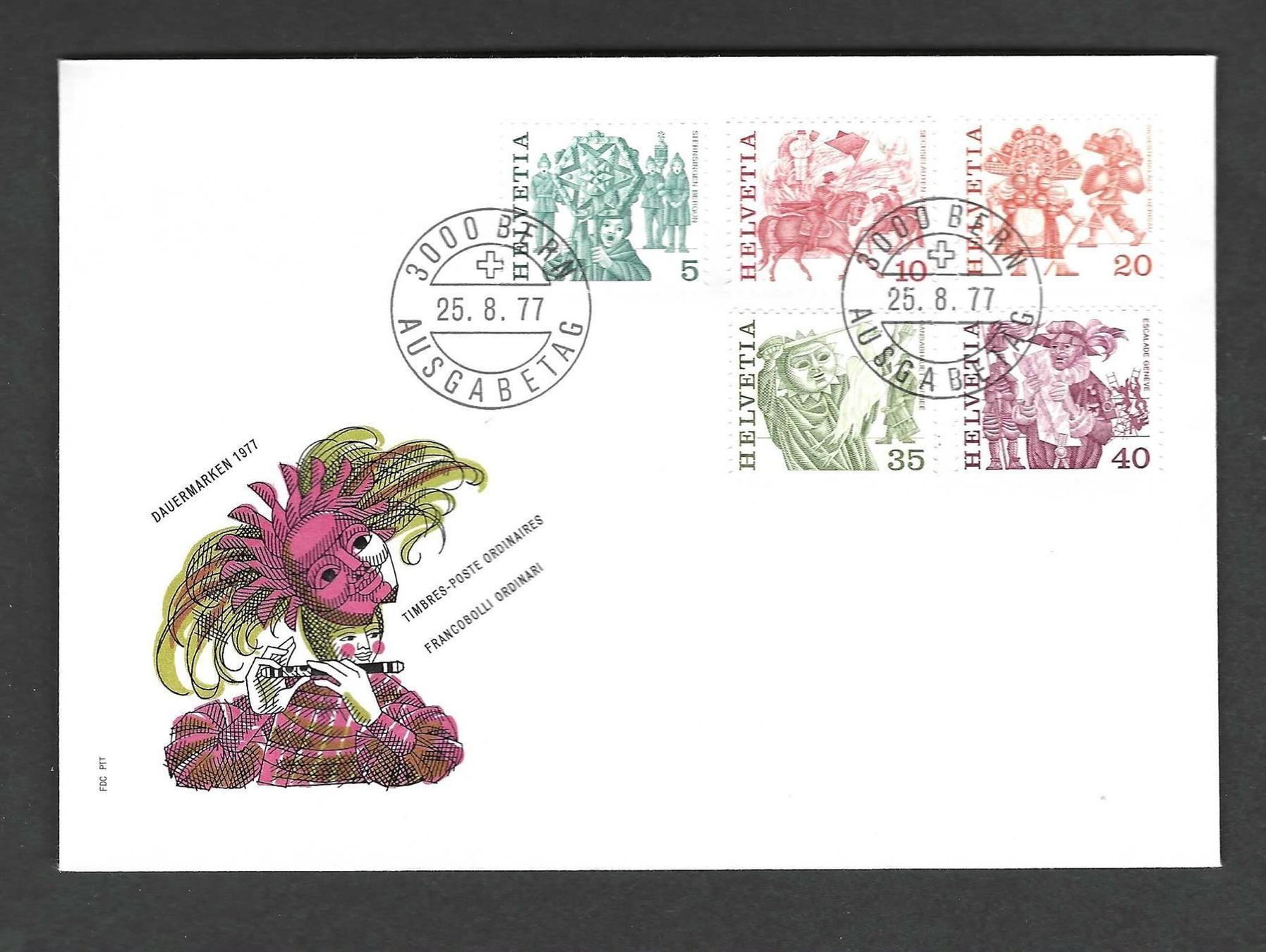 Tutti i francobolli: CH FDC Satz 1977 – Usato da Koblenz venduto da Markenhimmel