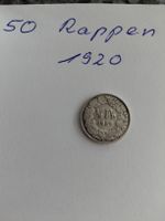 50 Rappen 1920 CHF Münze Zustand gemäss Bilder