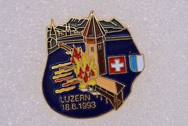 LUZERN  18.8.1993  Kappler Brücke Brand