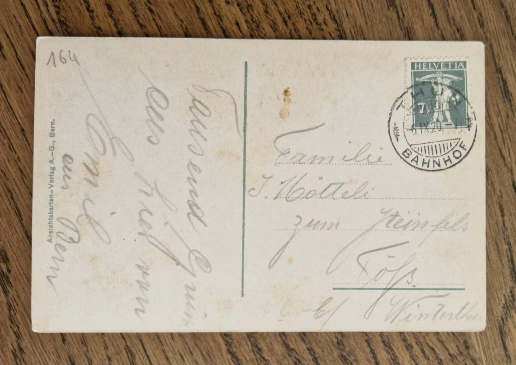 Cartoline postali: Thun 1920 – Usato da Ebikon venduto da Donar50 1