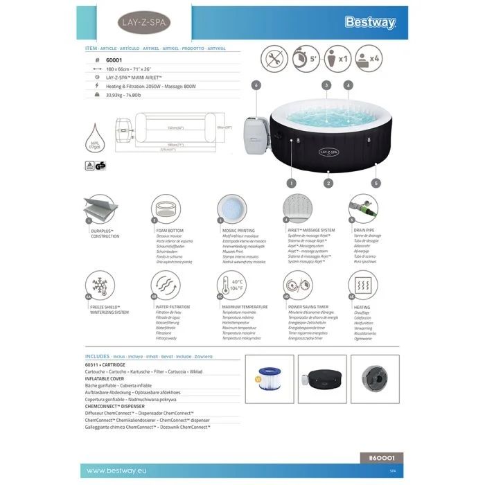 Whirlpool: Lazy Spa Whirlpool 4 Personen  – Usato da Luzern venduto da Antu92 8