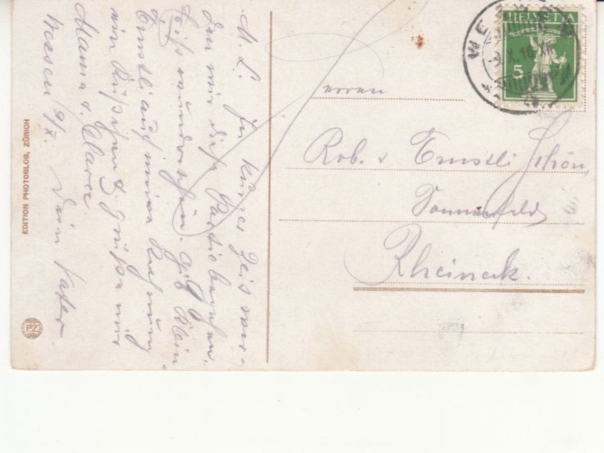 Cartoline postali: Walensee Weesen-Amden 1916 mit ST Weesen – Usato da Bürglen TG venduto da StampGraf 1