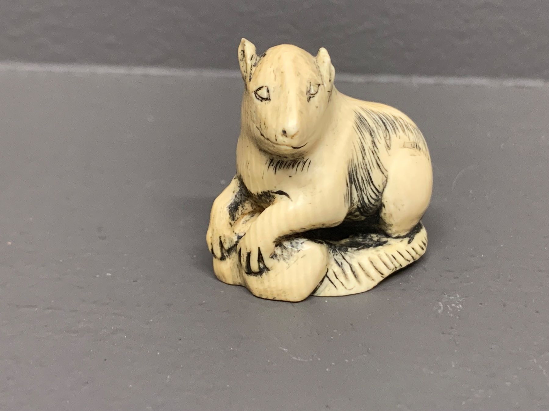 Figuren: Netsuke einer Katze 1. Hälfte 20. – Gebraucht aus Zürich von boa_5yps