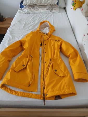 Ragwear XS gelbe gefütterte Regenjacke