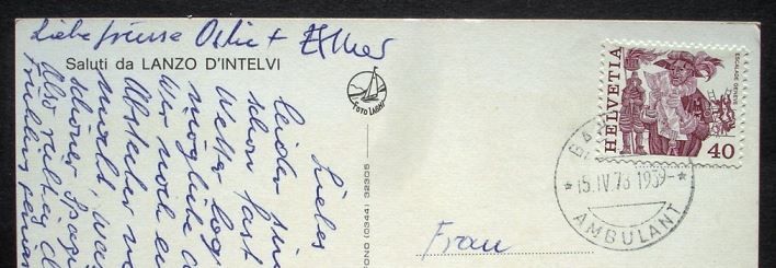 Cartoline postali: Saluti da LANZO D'INTELVI – Usato da Jona venduto da philajona 1