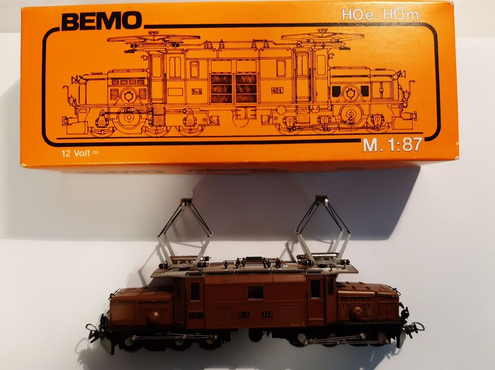 Bemo Modelleisenbahnen: Bemo H0m 1255 121 RhB Ge 6/6 I 413 Krokodil digitalisiert – Gebraucht aus Thun von Schwarzsee48