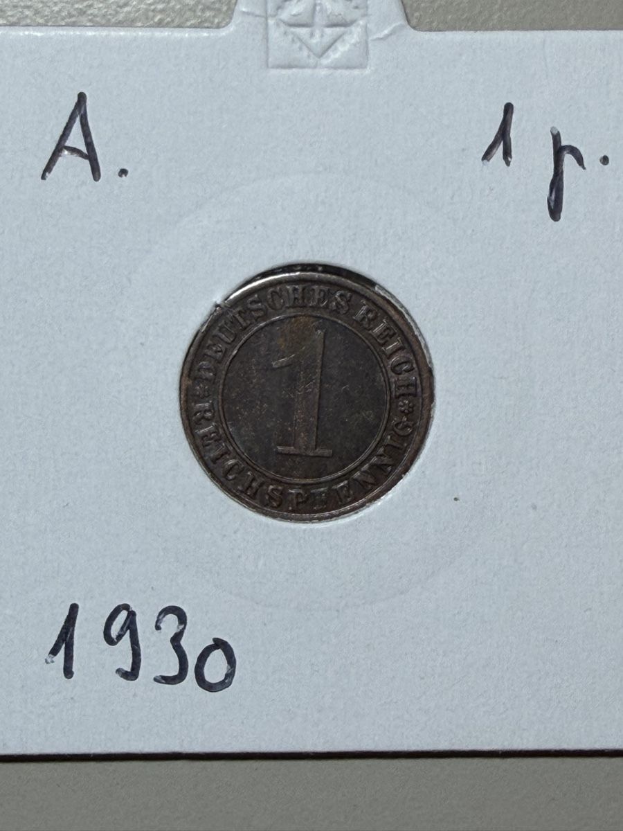 Tutti le monete: Allemagne - 1 centime - 1930 – Usato da Payerne venduto da Mike1682