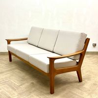 Mid Century teak 3er Sofa