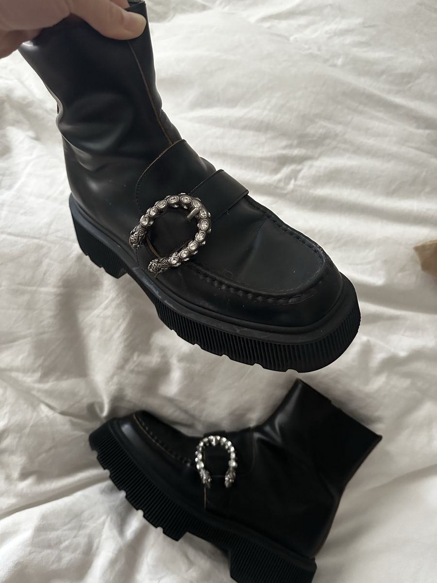 Scarpe da donna: Gucci Crystal Tiger Head Dyonisis Black Platform Ankle Boots – Nuovo (secondo la descrizione) da Basel venduto da giulialynn 2
