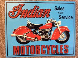 Indian Motorcycles Blechschild, Vintage Deko