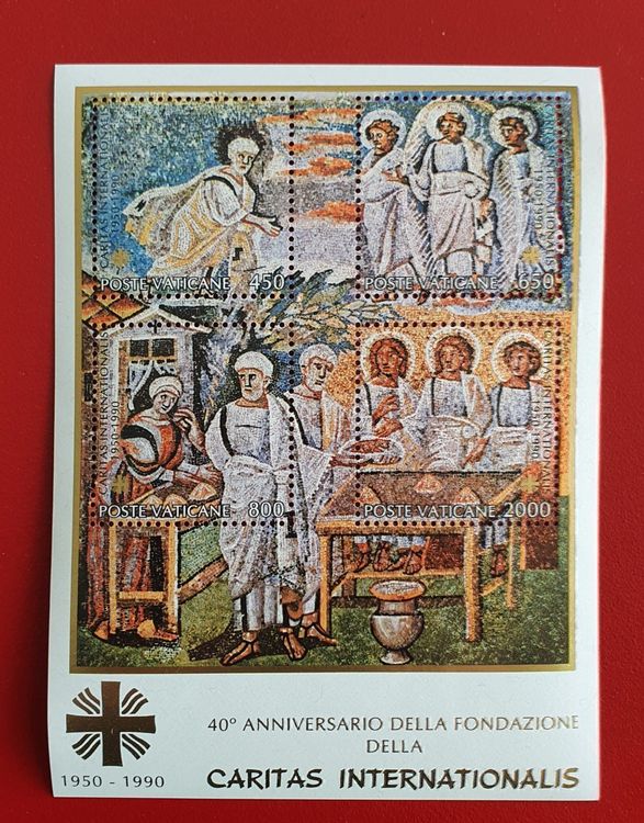 Vatikanstadt Briefmarke Block12 – 1990, 40 Jahre Caritas, Postfrisch ** MNH, Komplette Ausgabe