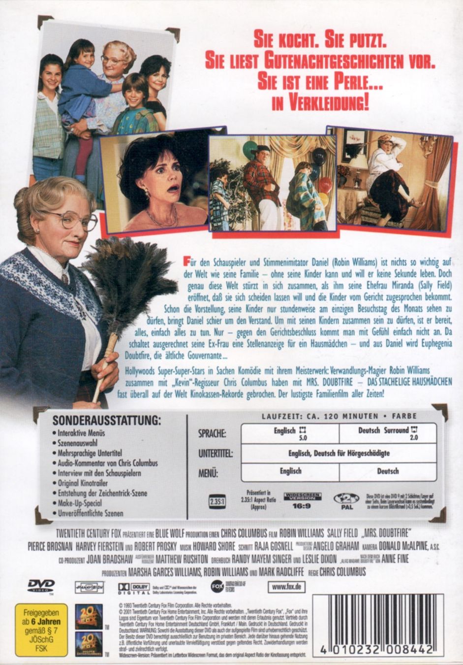 Tutti i DVDs: DVD: Mrs. Doubtfire (mit Robin Williams, Sally Field) – Usato da Tägerig venduto da fil_f8k6 1