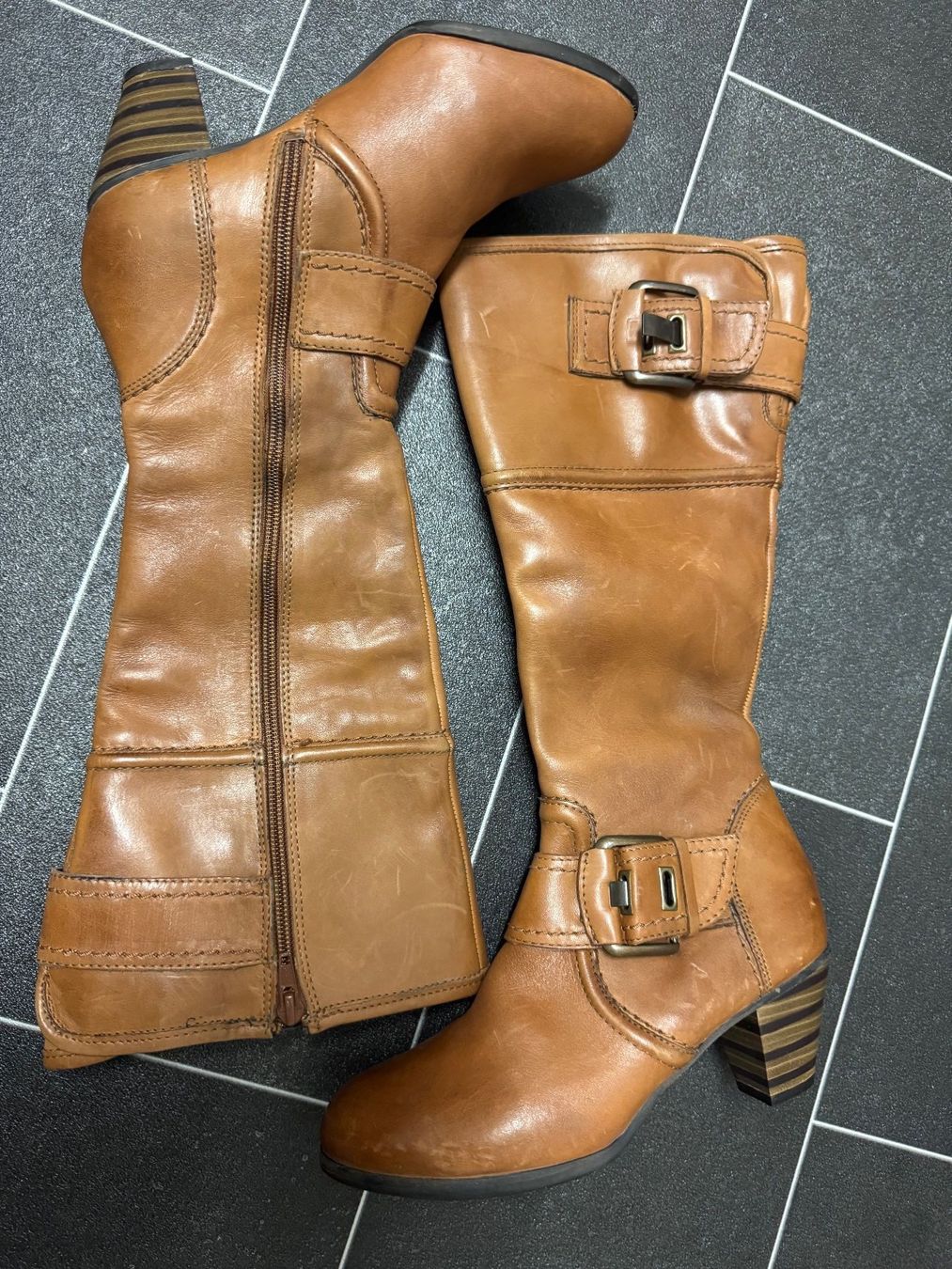 Scarpe da donna: Braune Lederstiefel Gr. 35  Winter Herbst – Usato da Frenkendorf venduto da Style365 4