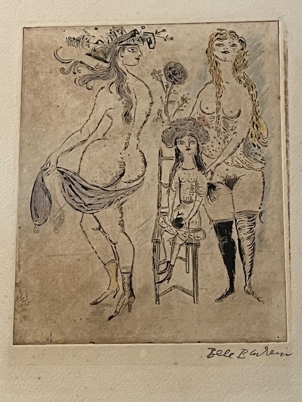 Tableaux: BELE BACHEM - Weibliche Halbakte sitzendes Mädchen – D'occasion à Basel par PAUL_ART 4