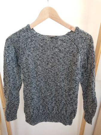 Damen Pullover Yessica C&A Gr. XS Blau mit Glitzerfäden