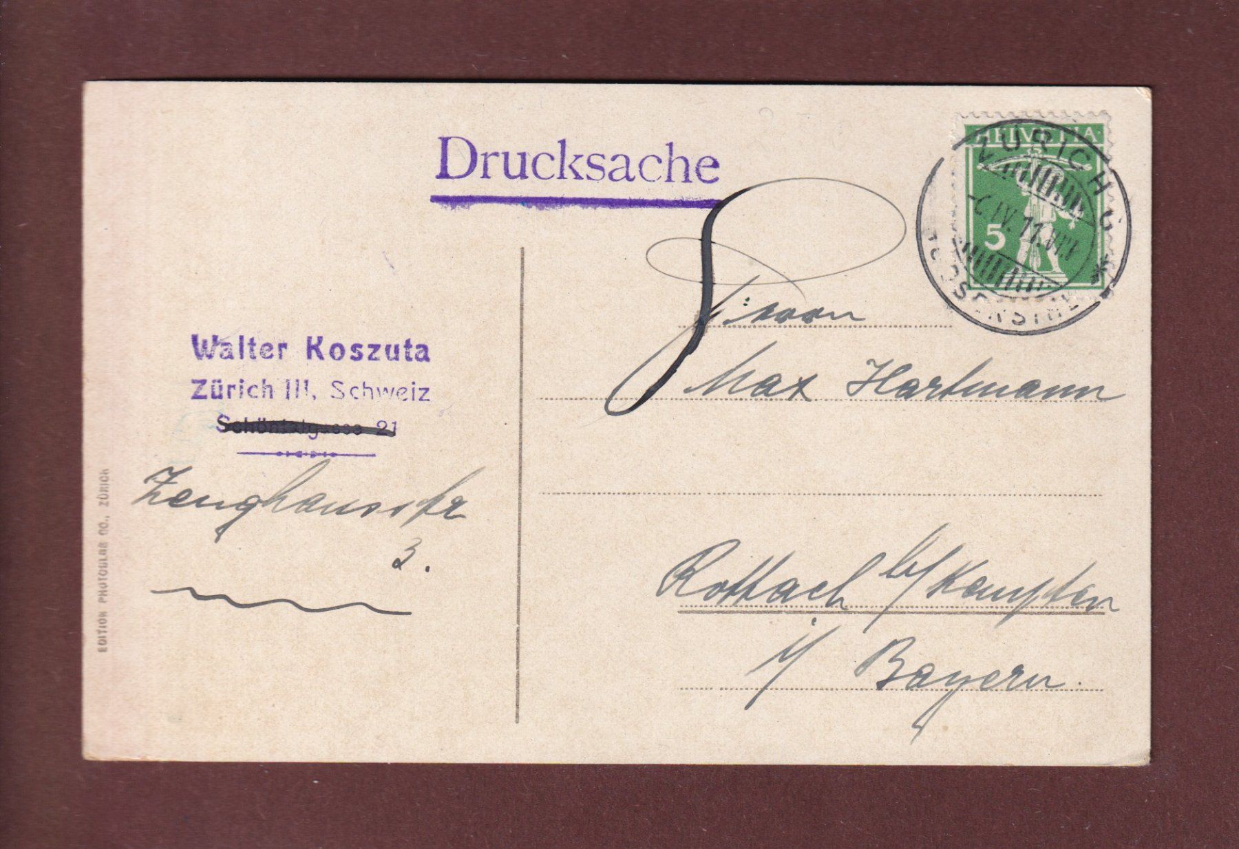 Cartoline postali: ZÜRICH - Hardturm - 1911 – Usato da Pully venduto da nicecards 1