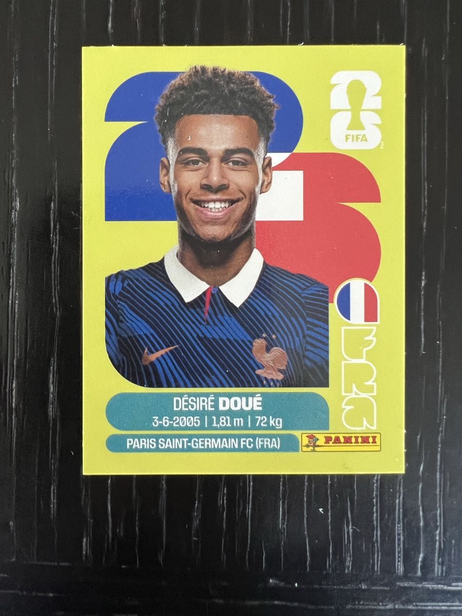 Panini Carte collezionabili: Désiré Doué - Panini 2026 – Nuovo e nell'imballaggio originale da Sainte-Croix venduto da Caramel31
