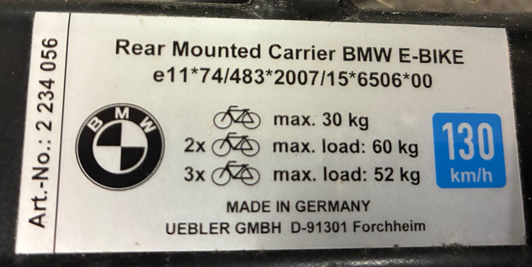 Supports de vélo: Original BMW Fahrradträger – D'occasion à Bachenbülach par WERUT 2