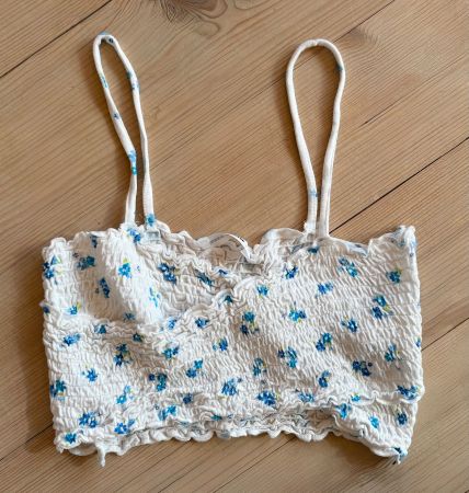 Croptop /Top kurz,bauchfrei,Blumen,Stretch,Tally Weijl,Gr.S