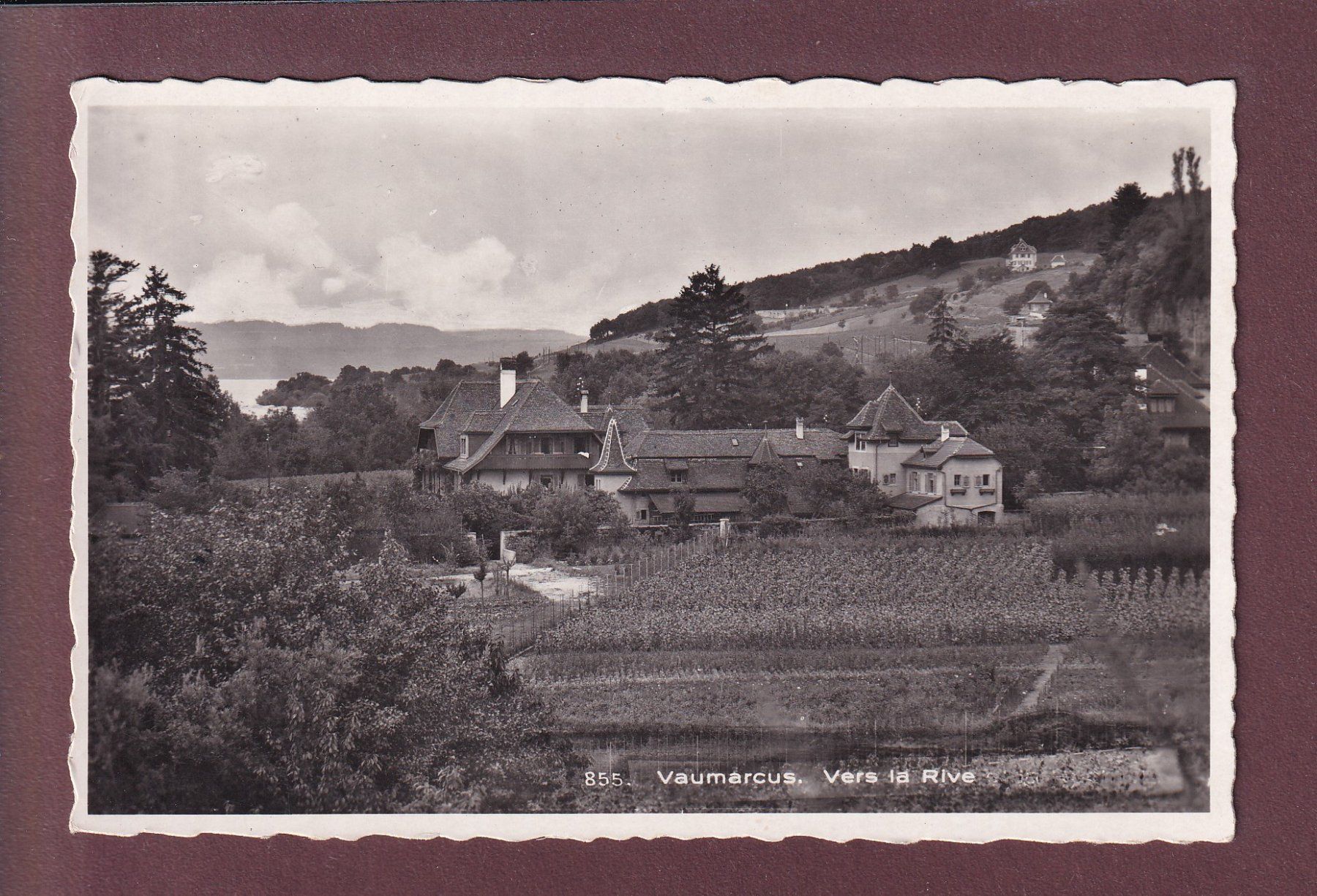 Cartoline postali: VAUMARCUS - Vers la Rive - 1938 – Usato da Pully venduto da nicecards