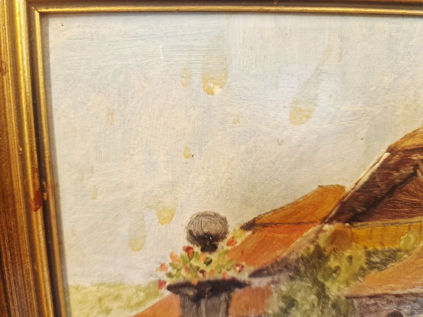 Dipinti: Gemälde Bauernhaus mit Pferd und Mann signiert – Usato da BERN venduto da Intarsia 5