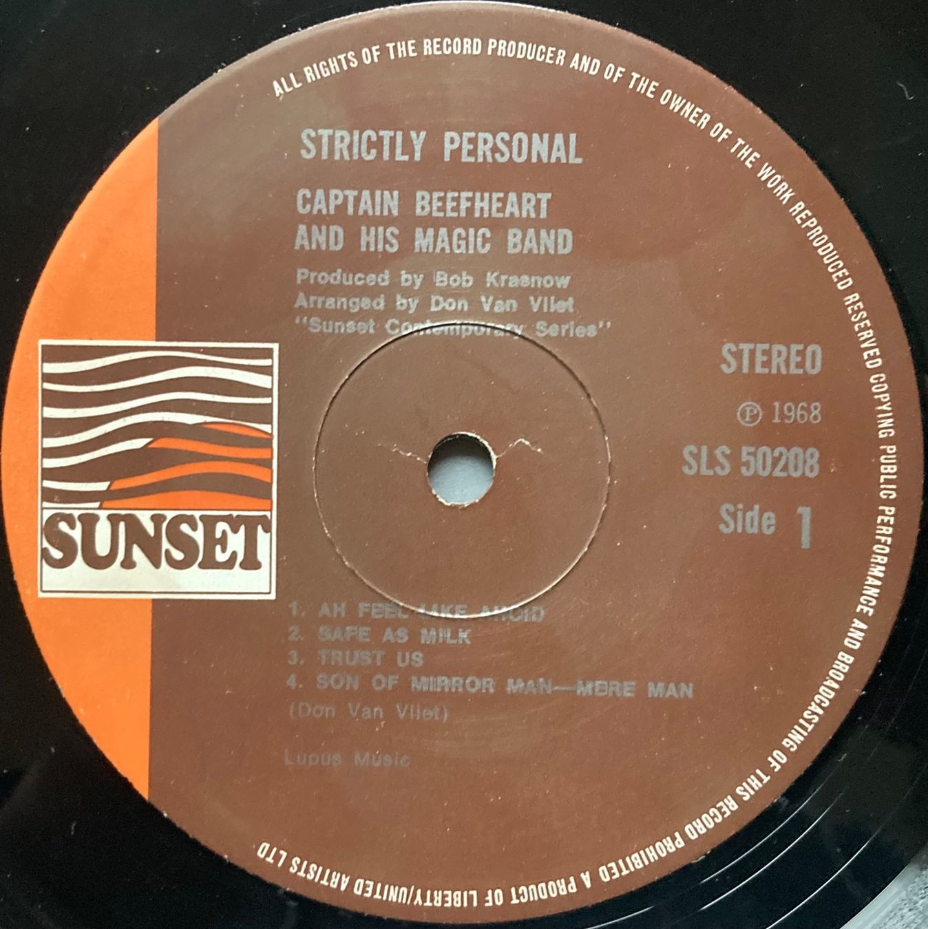 Dischi in vinile: CAPTAIN BEEFHEART AND HIS MAGIC BAND - STRICTLY PERSONAL – Usato da Poliez-Pittet venduto da Newtown-Records 3